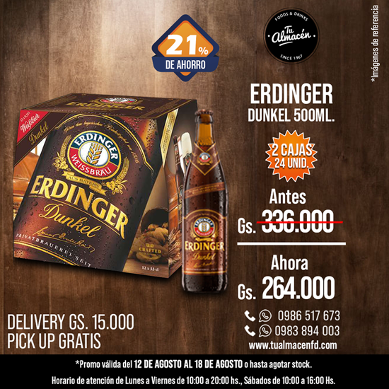 Imagen de PROMO ERDINGER DUNKEL X24UDS