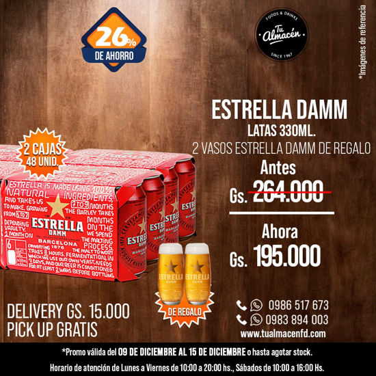 Imagen de PROMO ESTRELLA DAMM LATA 330ML