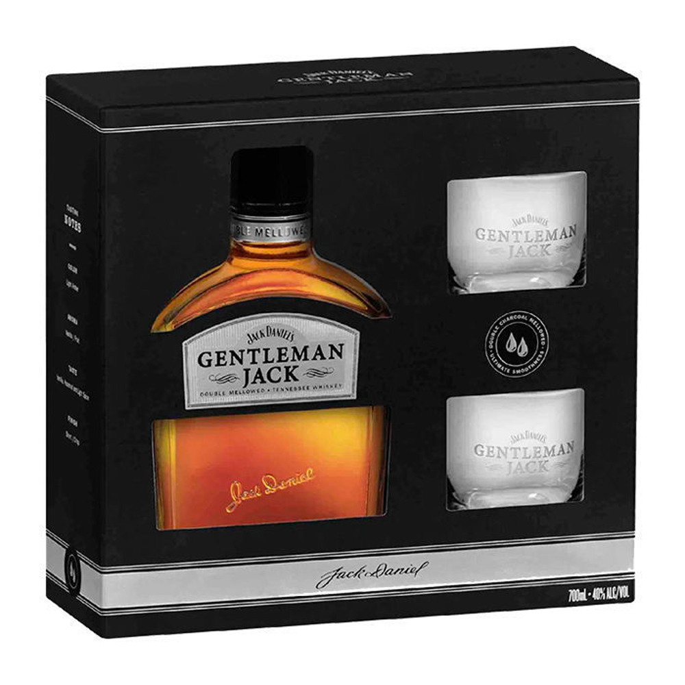 Imagen de GENTLEMAN JACK 750ML+2VASOS