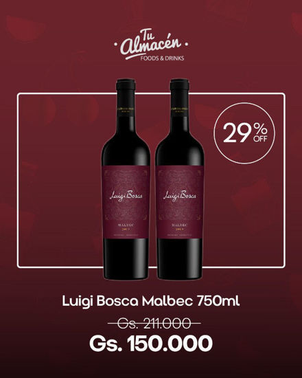 Imagen de PROMO LUIGI BOSCA MALBEC