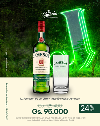 Imagen de PROMO Jameson Original 1 Litro