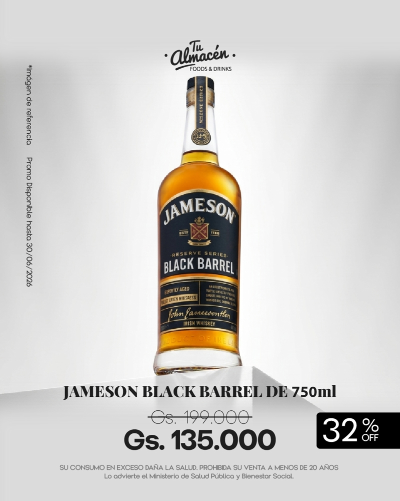 Imagen de Jameson Black Barrel 750ml
